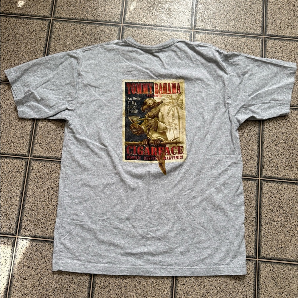 Tommy Bahama Light Gray Graphic Tee